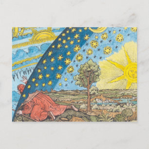 Postal Fantástica representación del sistema solar