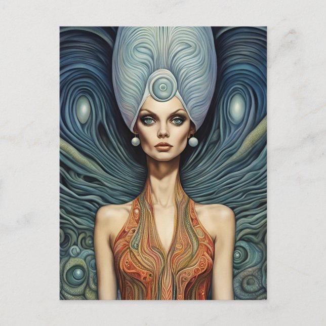 Postal Fantasy Alien Woman (Anverso)