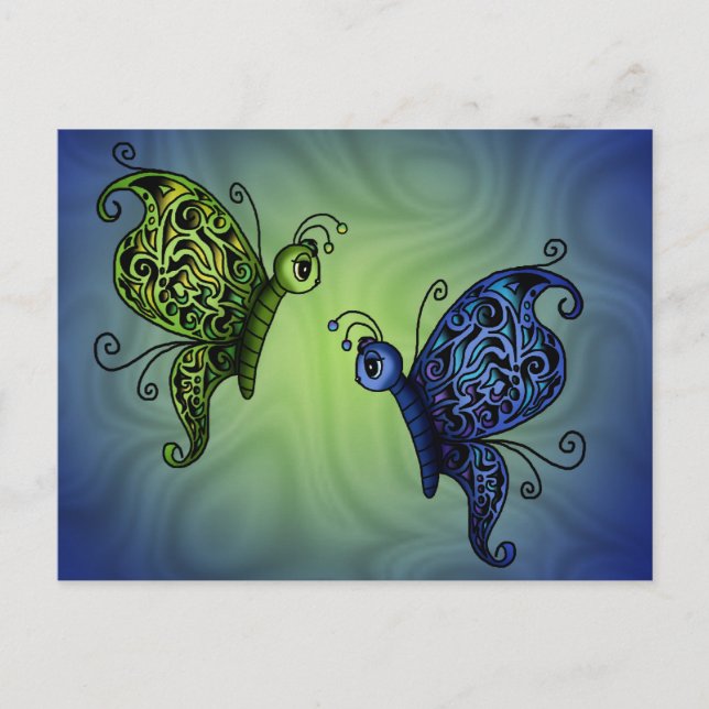 Postal Fantasy Butterflys (Anverso)