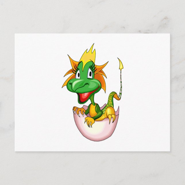 Postal Fantasy Cute Baby Dragon (Anverso)