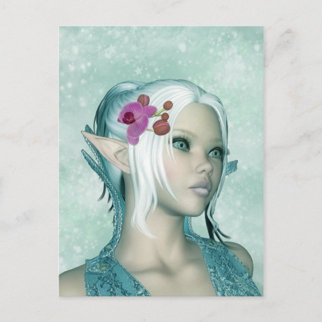 Postal Fantasy Elf Art Postcard - Elven Princess PostCard (Anverso)