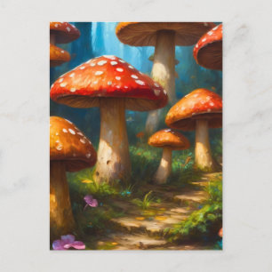 Postal Fantasy Mushrom Postcard