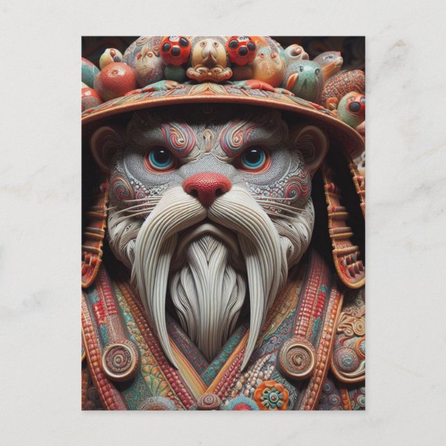 Postal Fantasy Otter Warrior (Anverso)