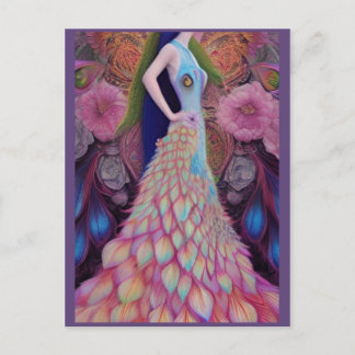 Postal Fantasy Peacock Boda Vestido Fairytale Brie Post