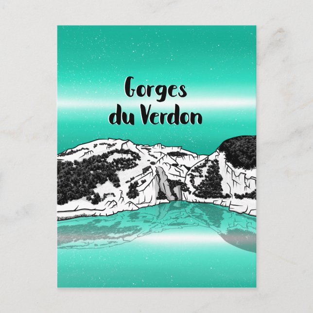 Postal Fanza de la garganta de Verdon (Anverso)