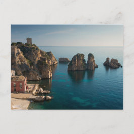 Postal Faraglioni y Tonnara en Scopello, Sicilia