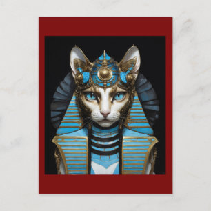 Postal faraón gato egipcio