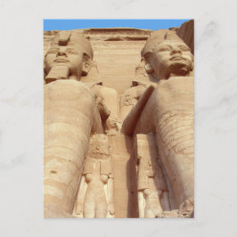Postal Faraones - estatuas gigantes, Abu Simbel, antiguo