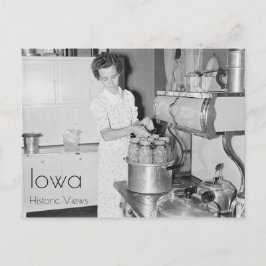 Postal Farm Woman Cooking