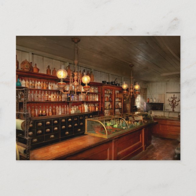 Postal Farmacia - Donde los asistentes compran (Anverso)