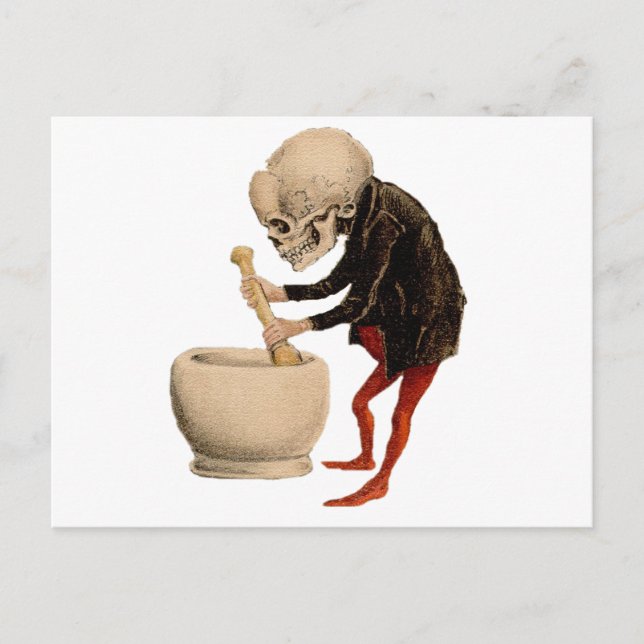 Postal Farmacia esquelética (Anverso)