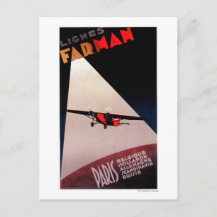 Postal Farman Airlines Farman 300 Monoplane Promo Poster