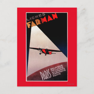 Postal Farman Airlines Farman 300 Monoplano Promo Poste
