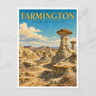 Postal Farmington Nuevo México Bisti Badlands GeoSaga