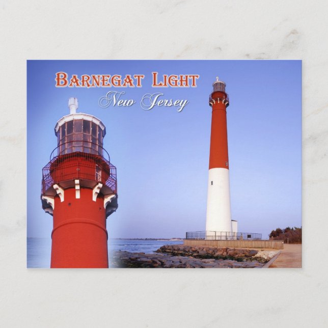 Postal Faro Barnegat, Nueva Jersey (Anverso)