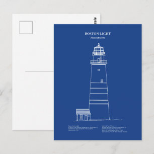 Postal Faro Boston Light - Massachusetts – AD