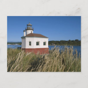 Postal Faro Coquille River, Oregon, EE. UU.