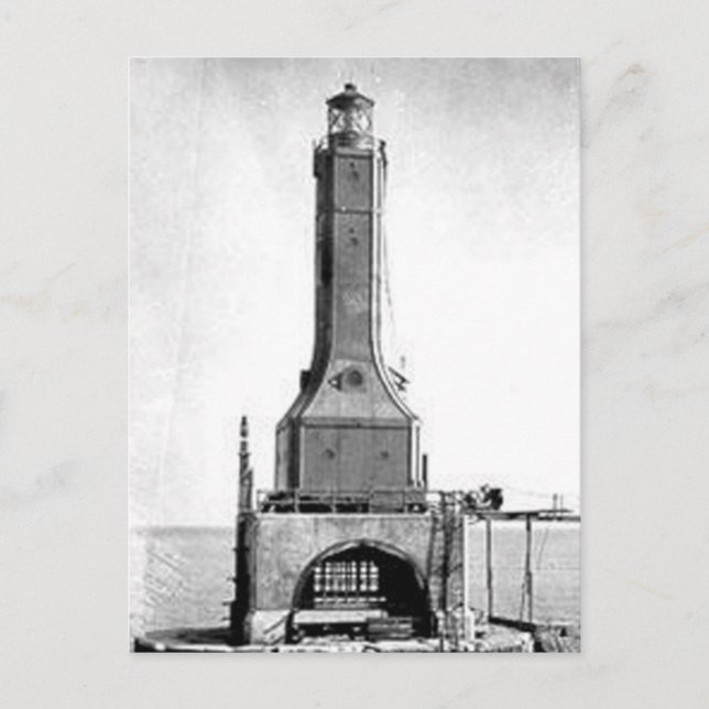 Postal Faro de agua de recreo este del puerto de Indiana (Anverso)