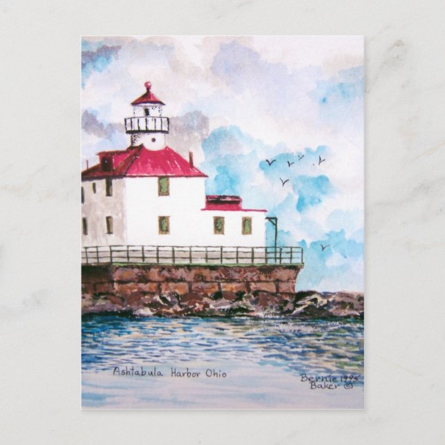 Postal Faro de Ashtabula 1995 (Anverso)