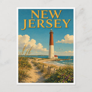 Postal Faro de Barnegat en Nueva Jersey GeoSaga