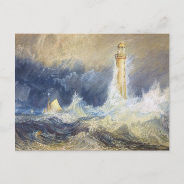 Postal Faro de Bell Rock Joseph Mallord William Turner (Anverso)