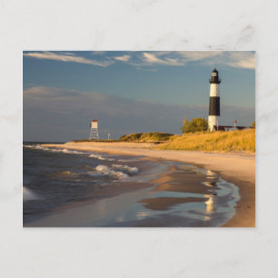 Postal Faro de Big Sable Point en el lago Míchigan 2