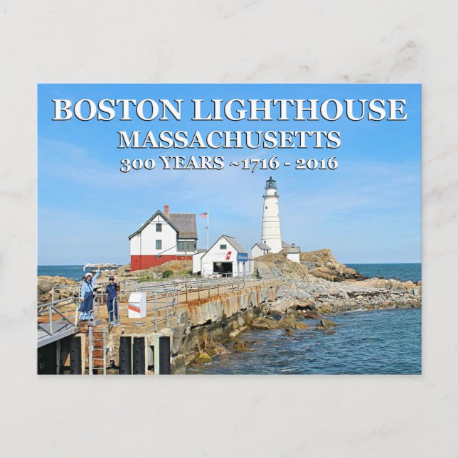Postal Faro de Boston, Massachusetts (Anverso)
