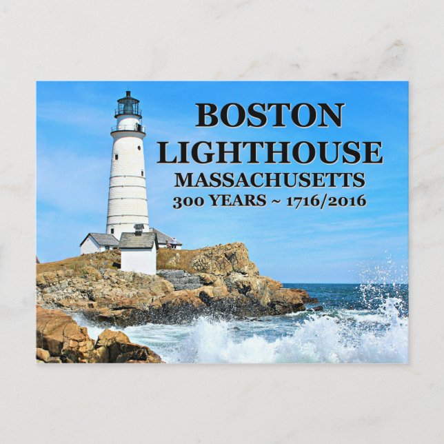 Postal Faro de Boston, Massachusetts (Anverso)