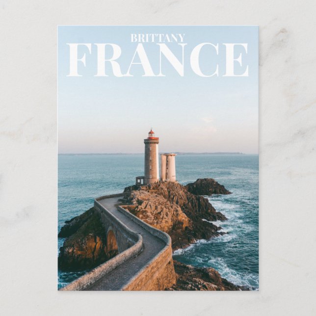 Postal Faro de Bretaña, Francia (Anverso)