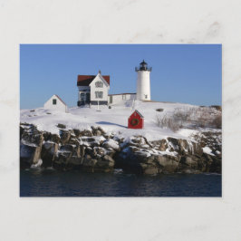 Postal Faro de burbujas en invierno