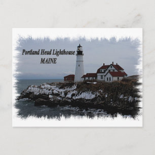 Postal Faro de cabeza de Portland - Maine