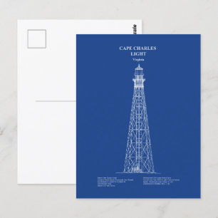 Postal Faro de Cabo Charles - Virginia - AD