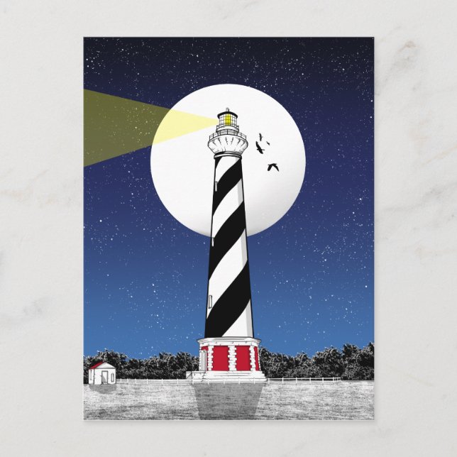 Postal Faro de Cape Hatteras en Carolina del Norte (Anverso)