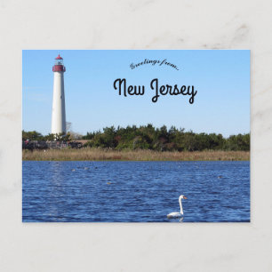 Postal Faro de Cape May Point Nueva Jersey