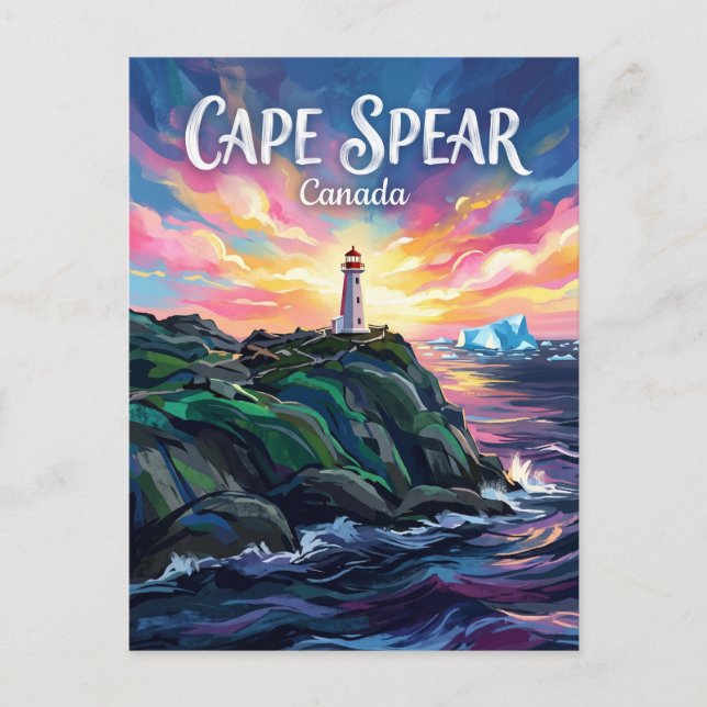 Postal Faro de Cape Spear Canadá (Anverso)