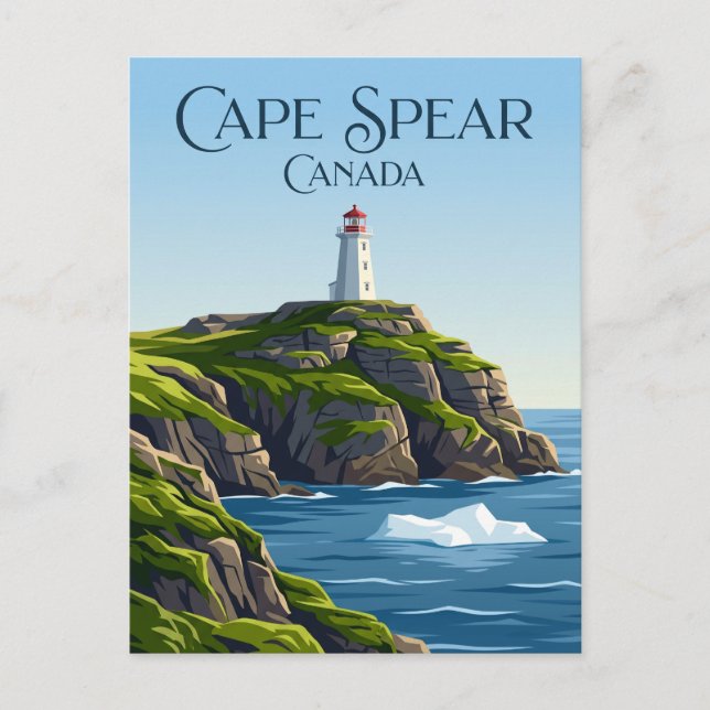 Postal Faro de Cape Spear Canadá (Anverso)