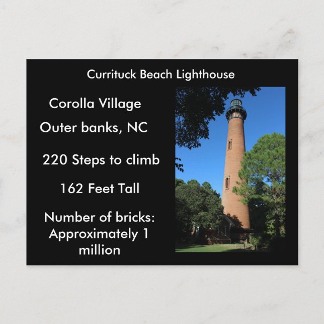 Postal Faro de Currituck Beach (Anverso)