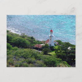 Postal Faro de Diamond Head vista aérea Oahu Hawaii