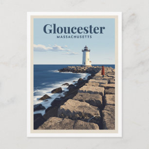 Postal Faro de Eastern Point Gloucester Massachusetts