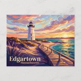 Postal Faro de Edgartown EE. UU.
