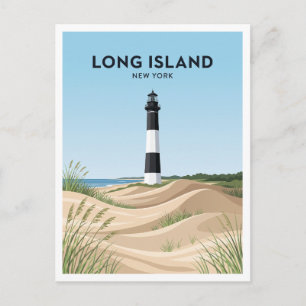 Postal Faro de Fire Island Ocean Beach Nueva York Viaje