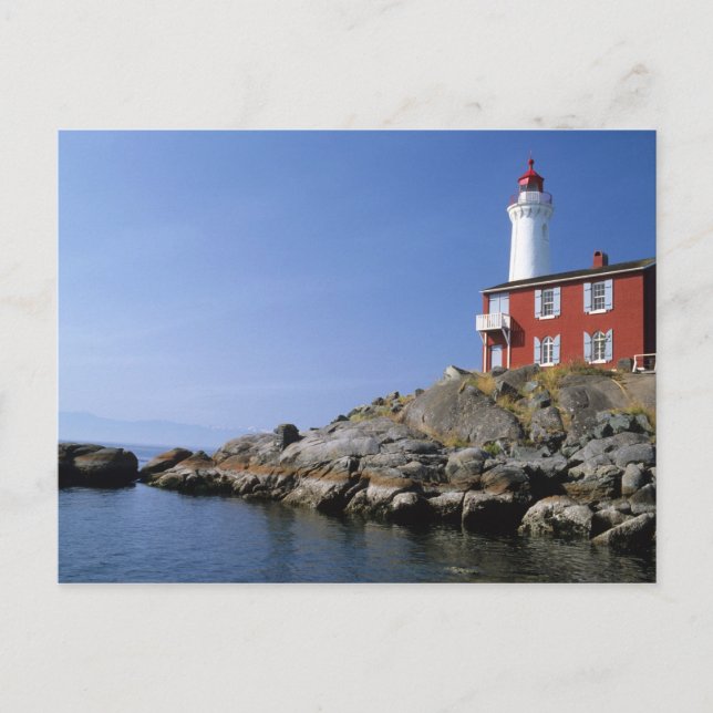 Postal Faro de Fisgard en el Fuerte Rodd Hill (Anverso)