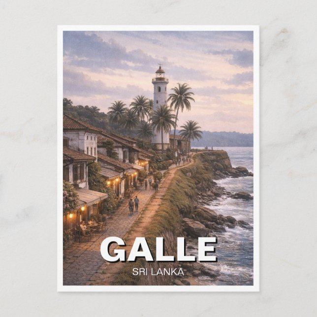 Postal Faro de Galle Sri Lanka (Anverso)