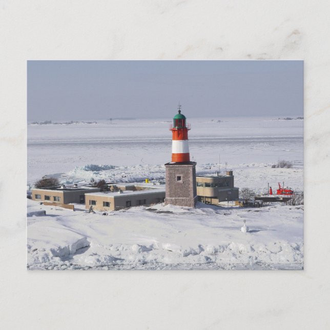 Postal Faro de Harmaja Helsinki Postcard Finlandia (Anverso)