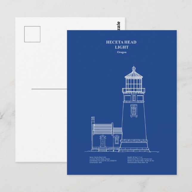 Postal Faro de Heceta Head - Oregon – AD (Anverso / Reverso)