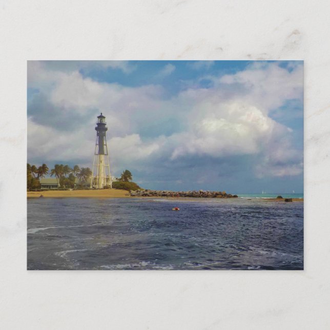 Postal Faro de Hillsboro Inlet Personalizado (Anverso)