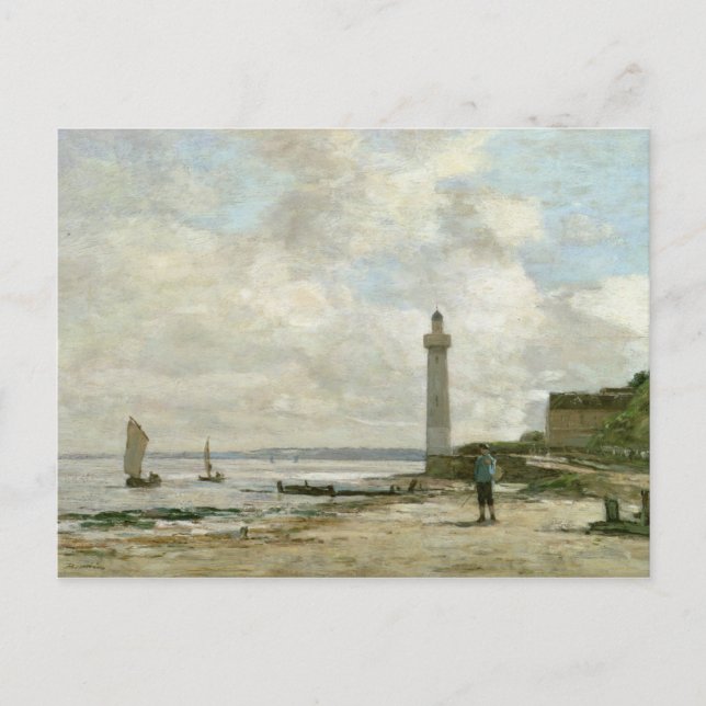 Postal Faro de Honfleur, 1864-66 (aceite en el panel) (Anverso)