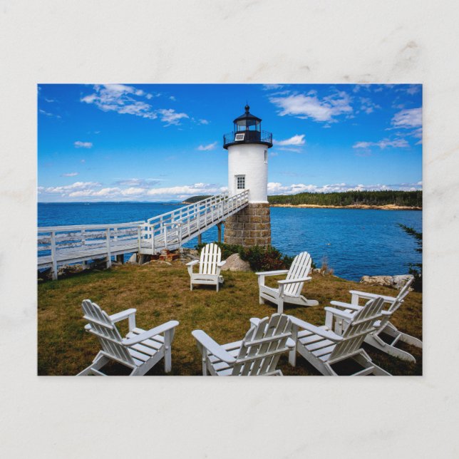 Postal Faro de Isle au Haut, Maine (Anverso)