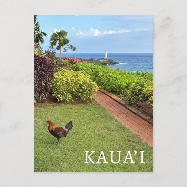Postal Faro de Kauai Ninini Point Hawaii (Anverso)
