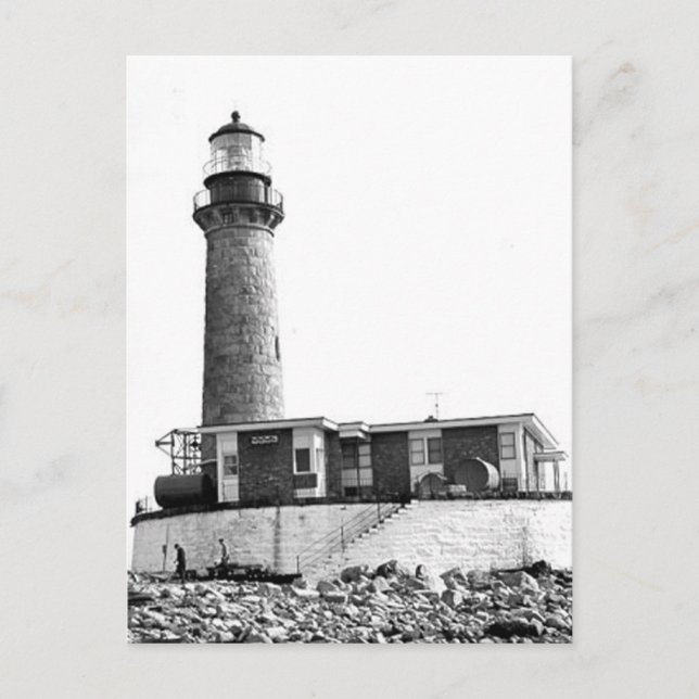 Postal Faro de la Isla de las Guerras Pequeñas (Anverso)